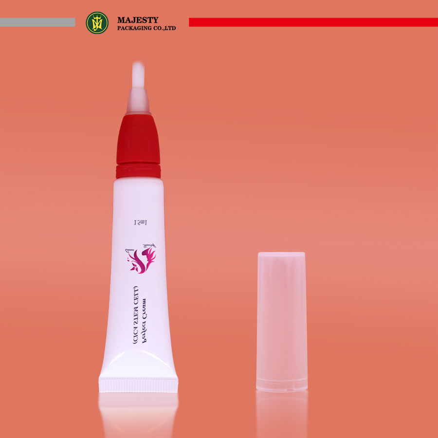 Mini tubos de embalaje de bálsamo labial de plástico, 5ml/10ml/15ml, con aplicador de cepillo, envases vacíos para bálsamo labial