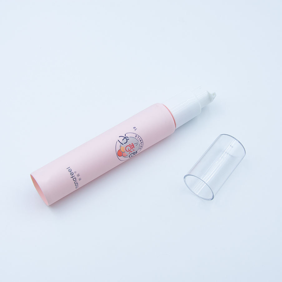 Tubos vacíos de lujo para crema de ojos BB, de plástico, 15ml, 30ml, 50ml, con bomba sin aire, tacto suave, mate, rosa, protección solar, champú, cosméticos
