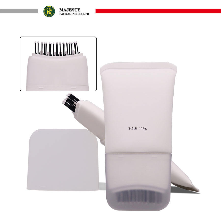 Diseño extruido premium personalizado de tubos de plástico de 100 ML-150 ML para envases para el cuidado del cuero cabelludo