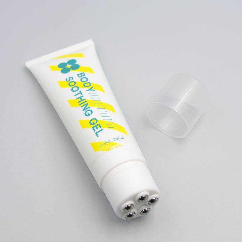 Tubo de extrusión de envases cosméticos de plástico personalizado de 60 ml-150 ml con cabezal de masaje de 5 bolas
