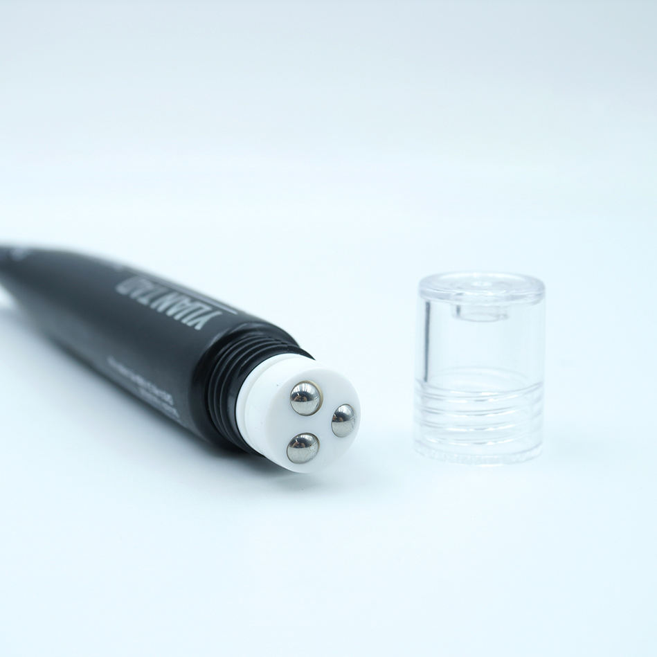 Aplicador de bola de rodillo de metal personalizado, tubo de crema para ojos vacío de 15ml y 20ml para crema de masaje, embalaje de tubo para el cuidado de la piel
