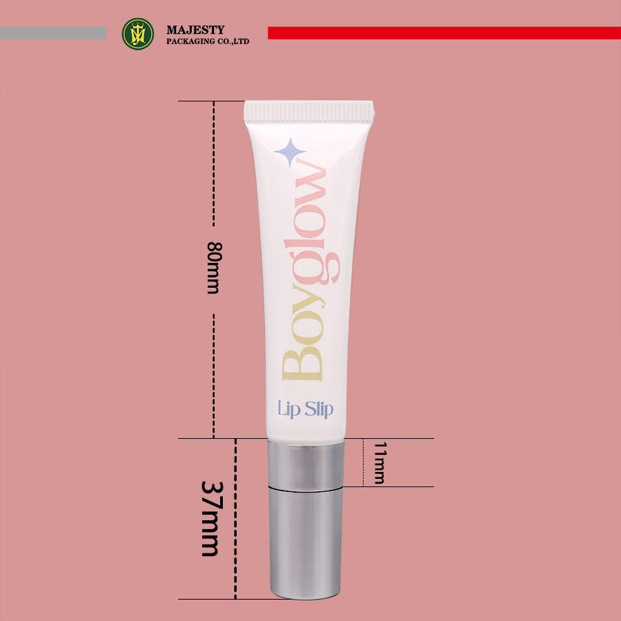Tubo vacío de plástico para crema de ojos de pequeño volumen, embalaje cosmético para el cuidado de la piel, aplicador de cerámica fácil de usar, tubo personalizado OEM/ODM