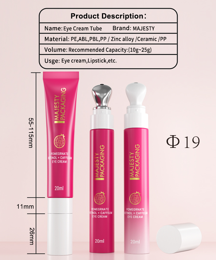 Tubo de embalaje cosmético de color rosa de color eléctrico 