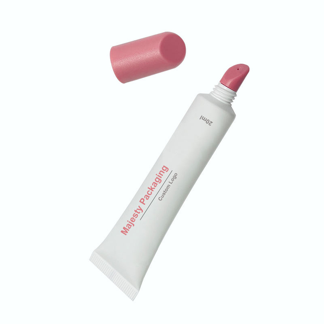 Tubo de lápiz labial y brillo de labios de PP suave personalizado con aplicador de plástico con tapón de rosca para cosméticos de 19 mm de diámetro 10 ml 15 ml 20 ml