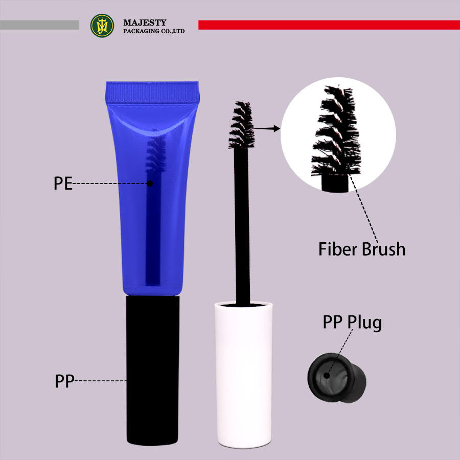 Tubo de cepillo para máscara de ojos, Material PE personalizado de 16mm y 19mm de diámetro, capacidad de 10-20ml para cosméticos como lápiz labial y crema