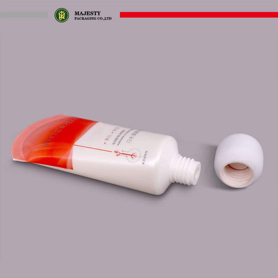 Tubo con tapa de cerámica para loción corporal y crema para ojos, contenedor de plástico con sellado sectorial de 30~50ml y serigrafía para uso cosmético