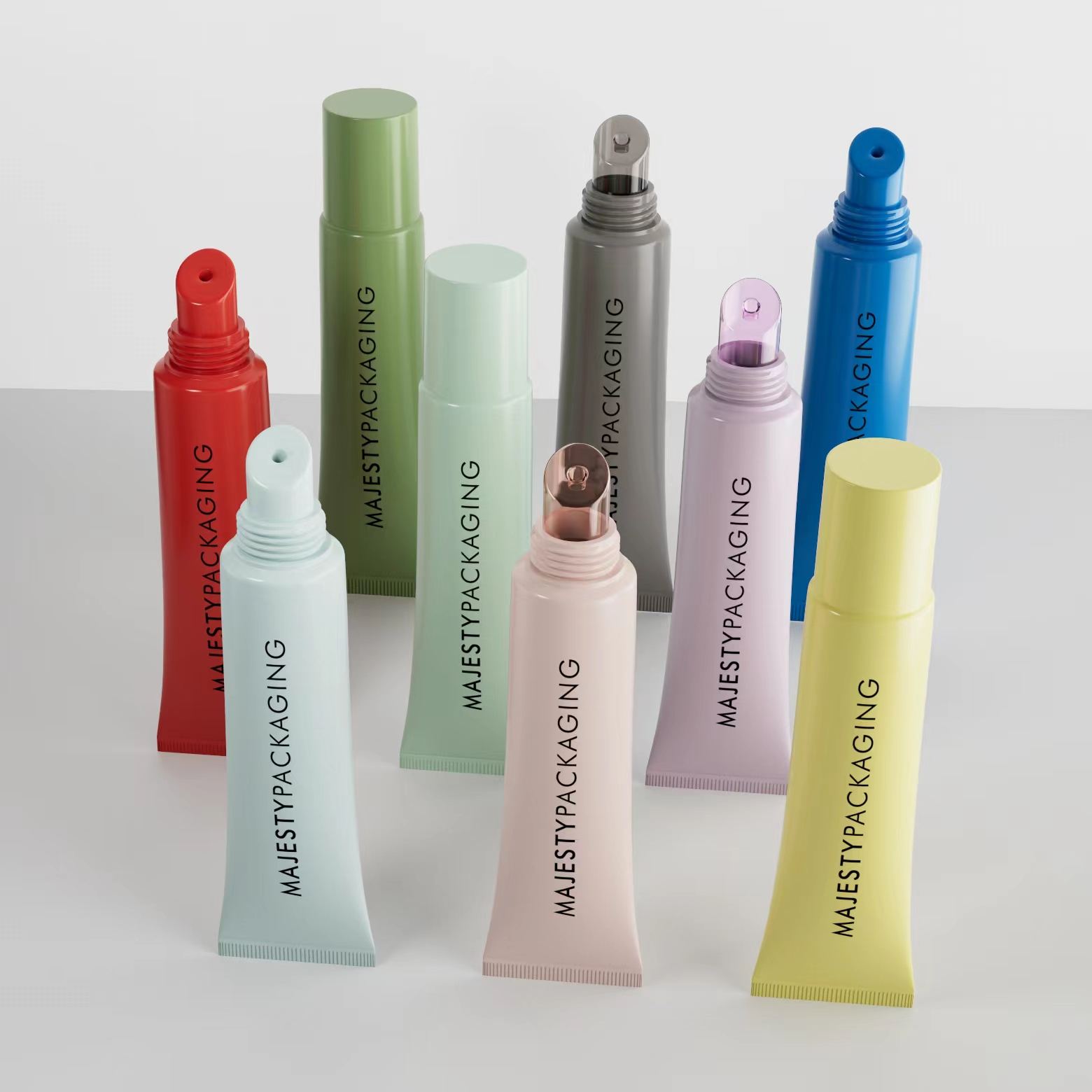 30ml 20ml Volumen personalizado Plástico Squeeze Lip Gloss Tube Bálsamo labial Tubo suave Lip Scrub Cream Gel Tube Packaging