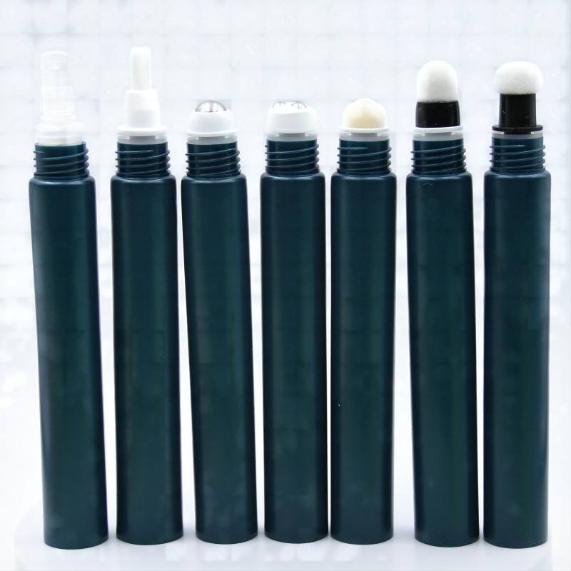 Tubo de crema para ojos personalizable, 15mL, 30mL, cuidado de la piel, aceite esencial, tubo de masaje, paquete de plástico, serigrafía, protector solar para labios
