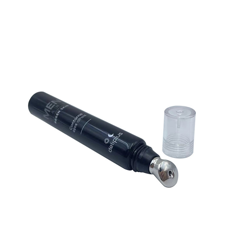 Tubo cosmético vacío para masaje de ojos con aplicador de punta de Metal de aleación de Zinc para limpiador solar, champú, crema para labios, suero para ojos