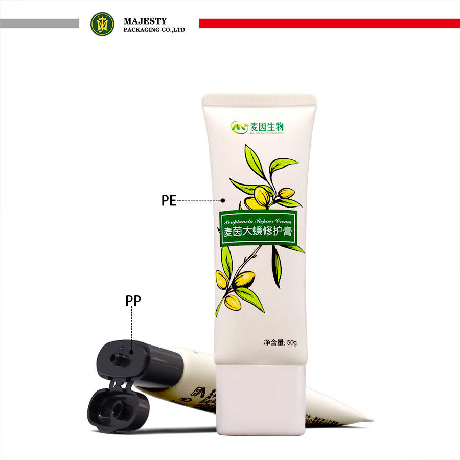 Tubo de plástico reciclable ecológico para cosméticos y protector solar, envase suave para loción de manos