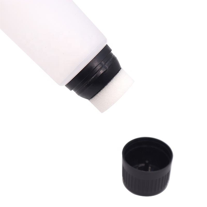 Tubo suave de plástico PE personalizado con aplicador de esponja para abrillantador de zapatos para etiquetado e serigrafía