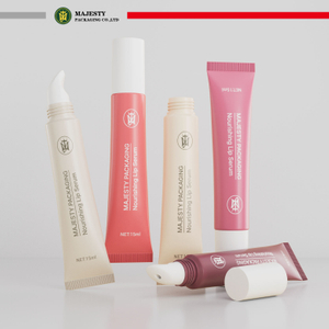 Tapa abatible personalizada personalizada con diseño OEM para tubos plásticos de brillo de labios con impresión de pantalla