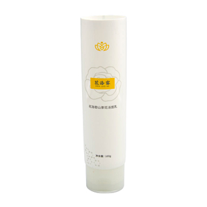 Tubo cosmético de OEM100ML-120ML para crema de manos, limpiador facial, tubo exprimidor de protector solar con tapa abatible, manejo de superficie de estampado en caliente