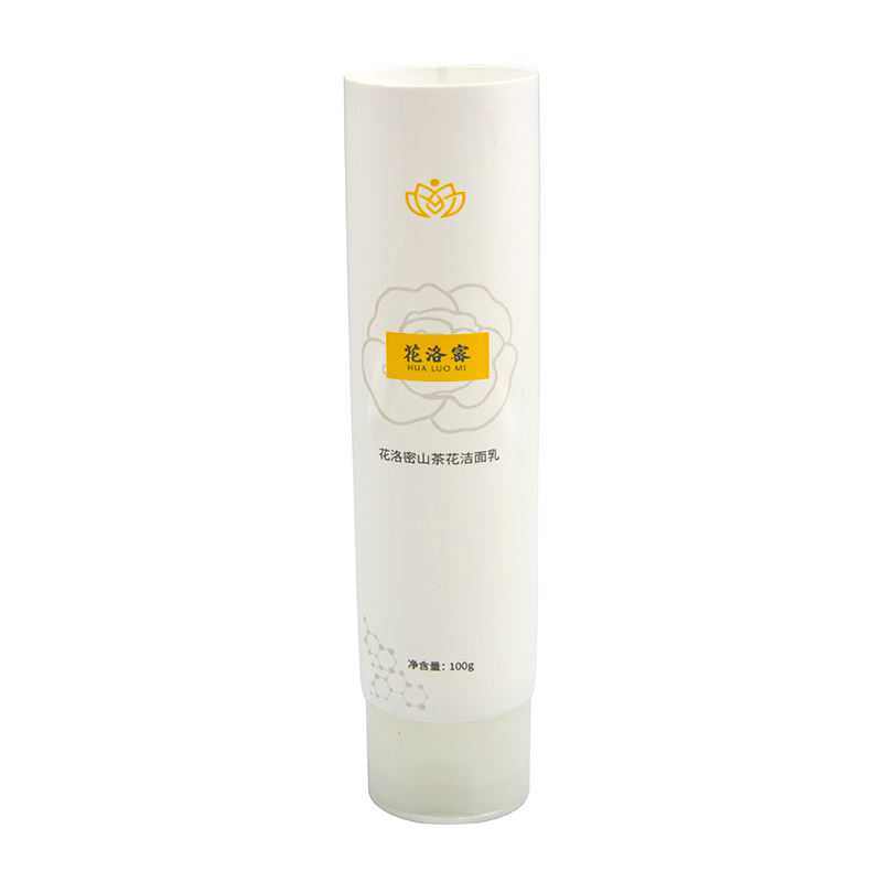 Tubo cosmético de OEM100ML-120ML para crema de manos, limpiador facial, tubo exprimidor de protector solar con tapa abatible, manejo de superficie de estampado en caliente