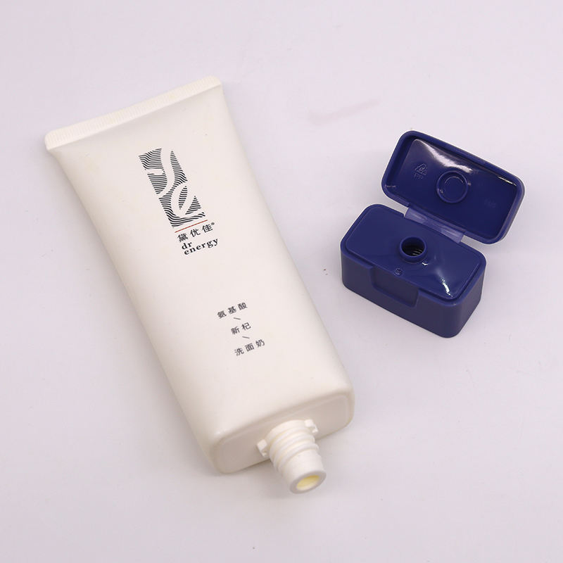Nuevo diseño, tubo suave de plástico plano, tapa superior rectangular, crema de manos, crema facial, cuidado de la piel, bloqueador solar, embalaje de protección solar
