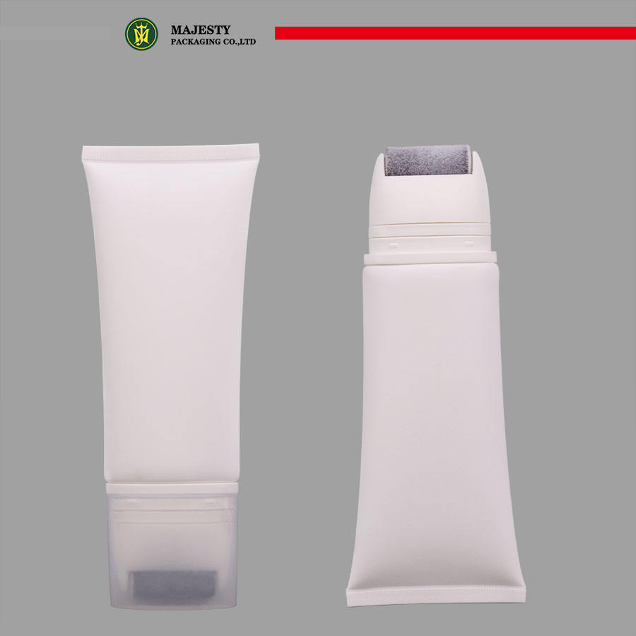 Tubo de plástico personalizado con aplicador de masaje con barra de rodillos para el cuidado corporal del tubo de rodillo cosmético