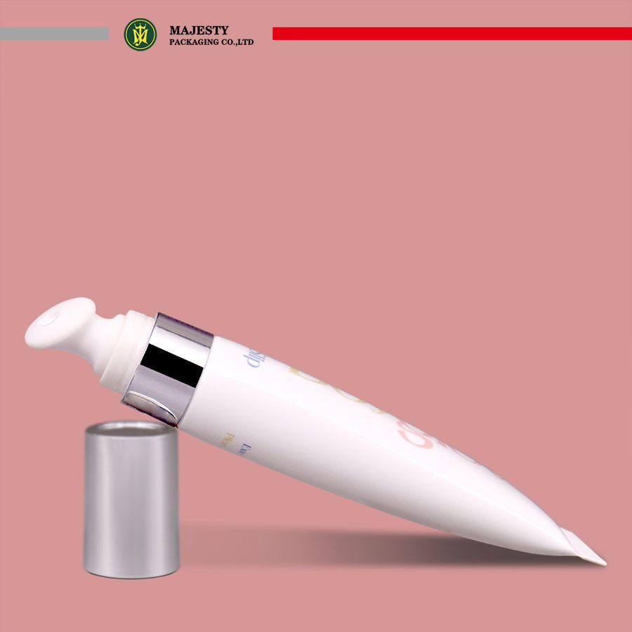 Aplicador de masaje de cerámica con embalaje de crema reparadora de ojos, logotipo privado personalizado, con superficie de estampado en caliente de impresión Offset