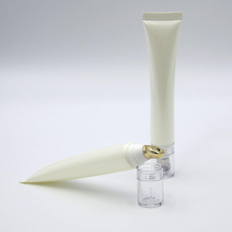 Gran oferta OEM, aplicador de masaje de aleación de Zinc con tubo suave D19 PE de 25ml para lápiz labial, protector solar, limpiador, embalaje de crema para ojos