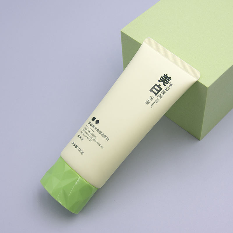 Tubo ovalado cosmético OEM100ML-120ML para crema de ojos, cuidado de la piel, lavado de cara y tubo exprimidor de protector solar con tapa de rosca