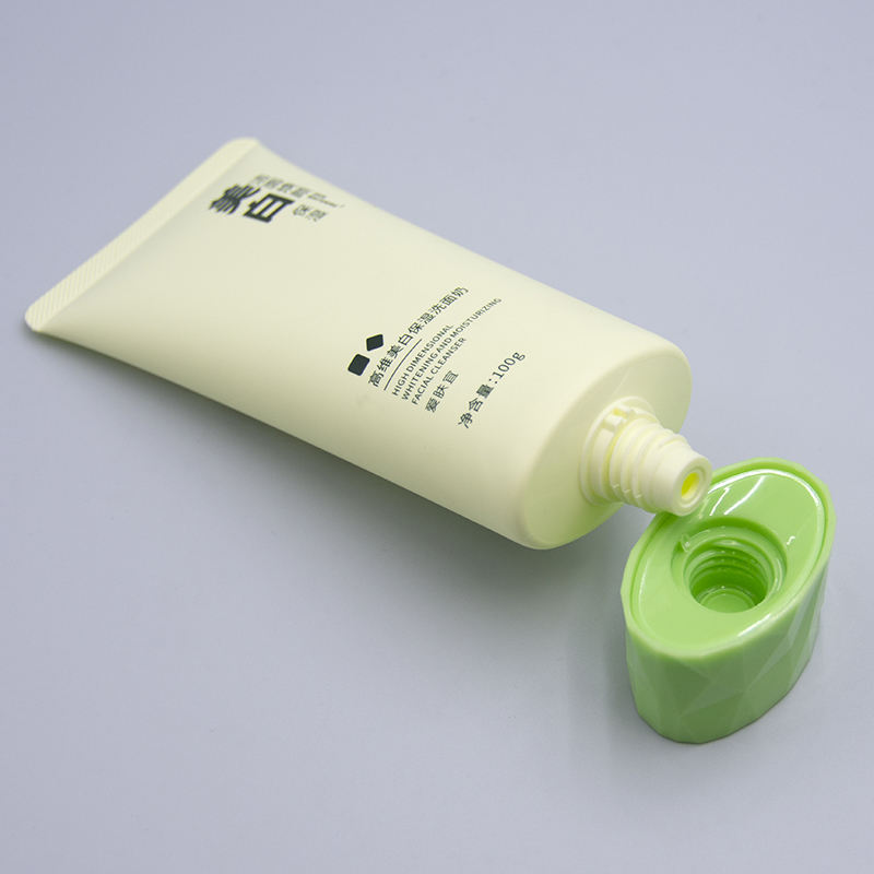 Tubo ovalado cosmético OEM100ML-120ML para crema de ojos, cuidado de la piel, lavado de cara y tubo exprimidor de protector solar con tapa de rosca