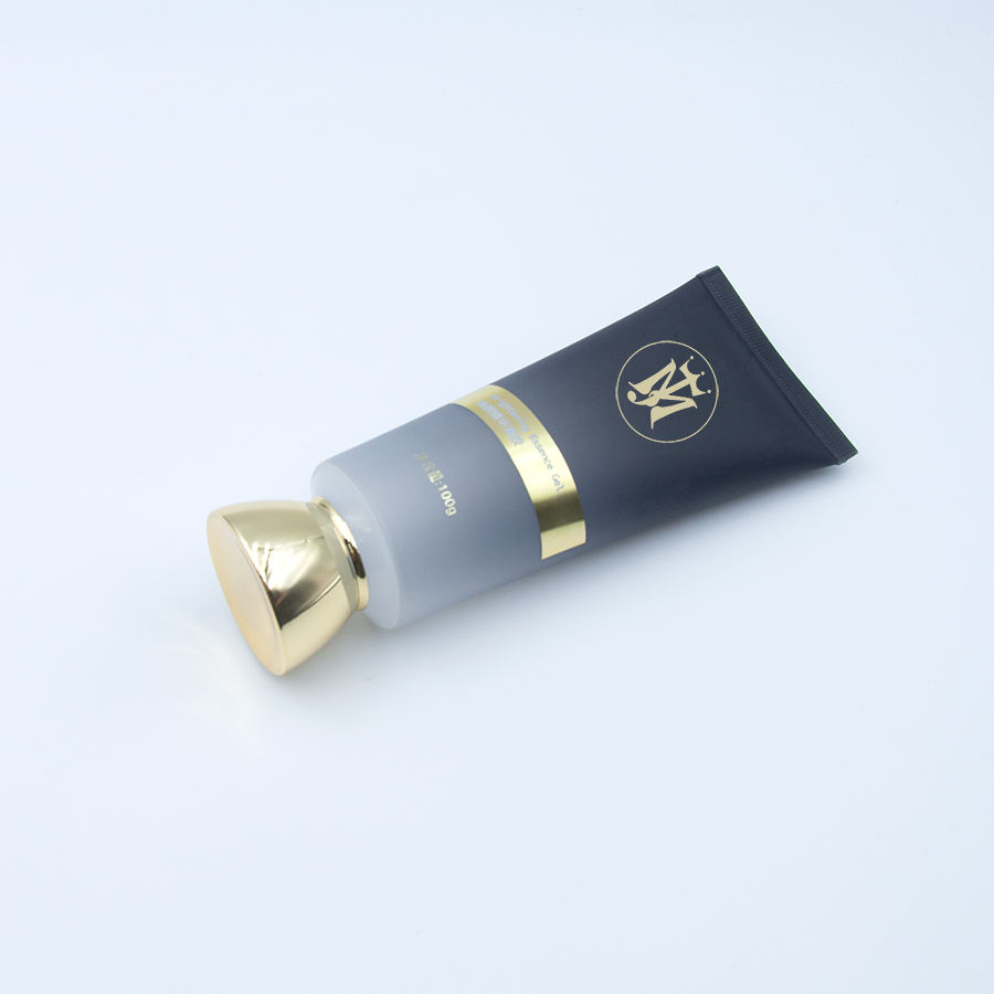 Tubo de cubierta de tornillo dorado de lujo personalizado para Gel de crema de lavado de cara, embalaje cosmético de lujo para limpiador de champú y protección solar