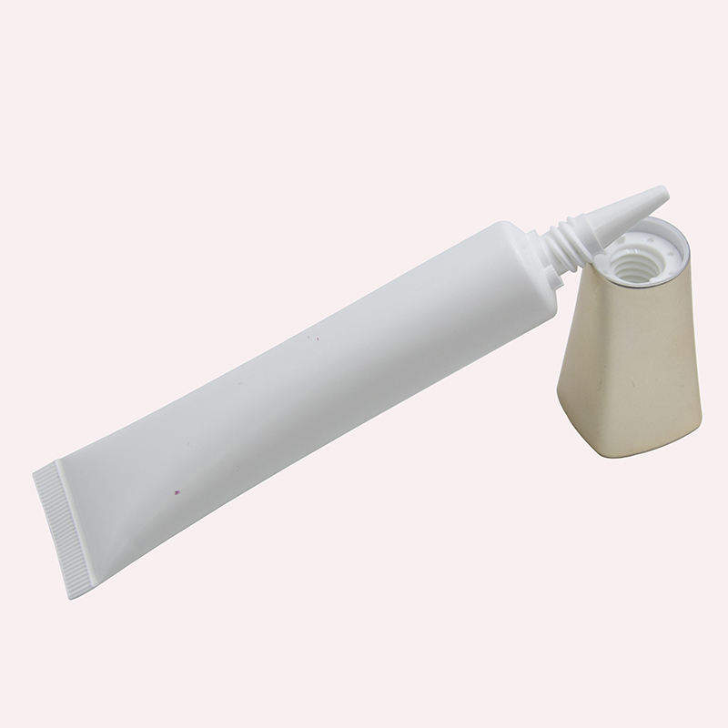 Tubos de plástico con tapa cuadrada OEM para base de maquillaje líquido, suero en crema para ojos, forma ovalada de 30ml y 50ml con boquilla larga para embalaje