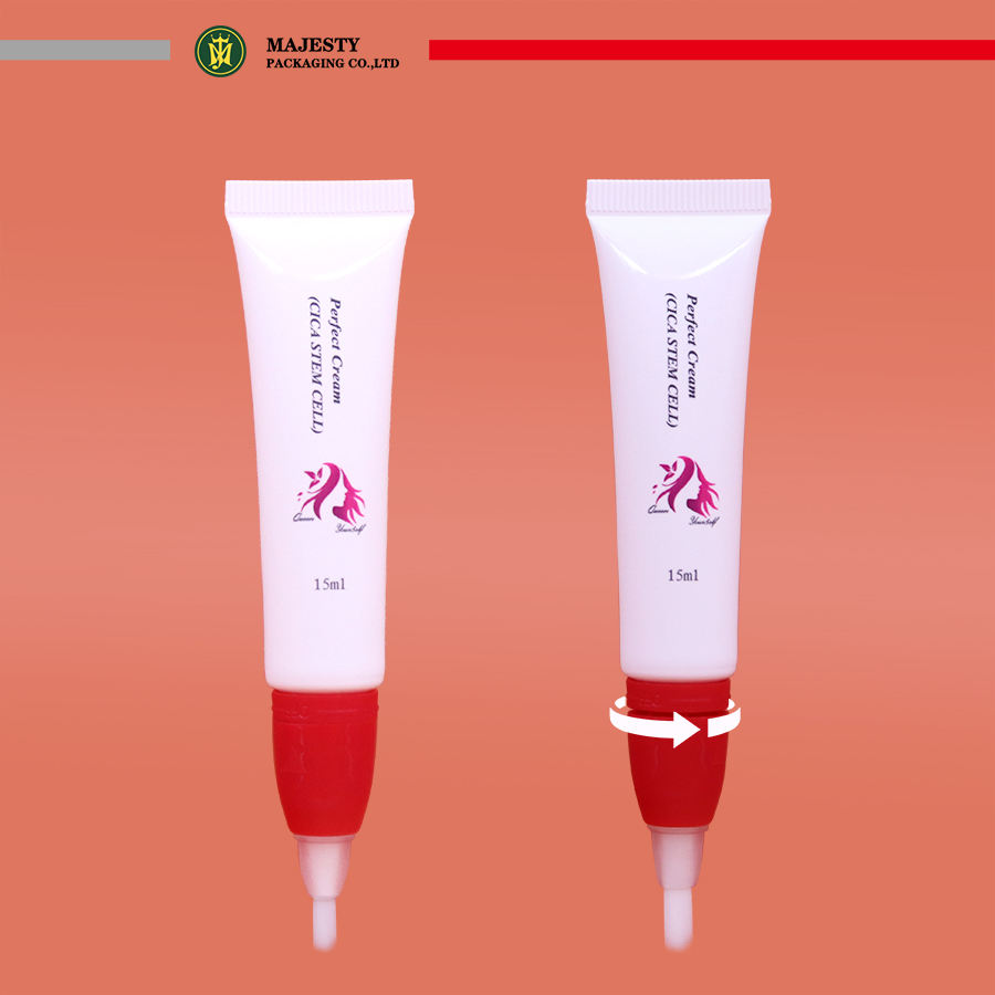 Mini tubos de embalaje de bálsamo labial de plástico, 5ml/10ml/15ml, con aplicador de cepillo, envases vacíos para bálsamo labial