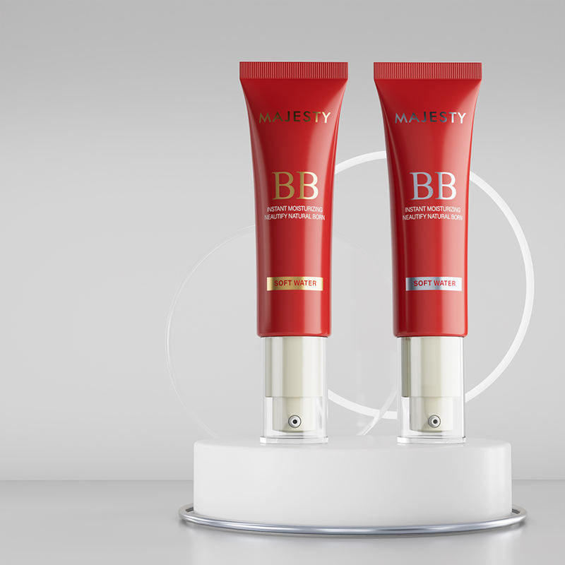 Tubo cosmético de embalaje de líquido protector solar BB, base exprimible vacía personalizada con bomba sin aire para el cuidado de la piel y crema para los ojos