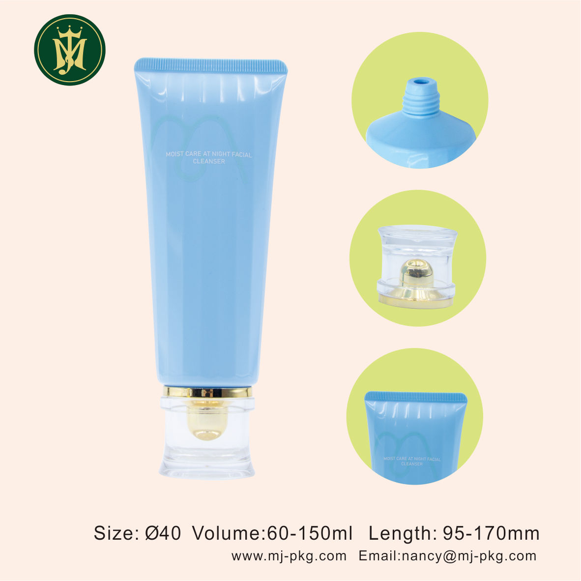 Venta al por mayor personalizado Soft Squeeze 60ml 100ml 120ml tubos de plástico ABL/PP cuidado de la piel limpiador Facial embalaje protector solar crema para ojos