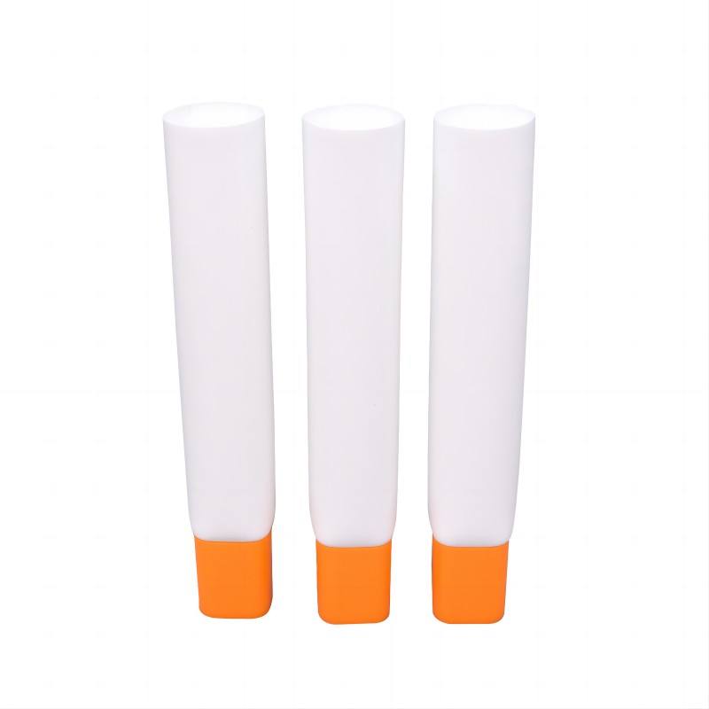 Tubo cosmético de forma cuadrada OEM, 50ml, tubo con boquilla para apretar suave y vacío, base para crema, cuidado de la piel, crema para ojos, serigrafía