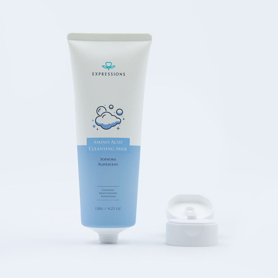 Tubo de plástico vacío exprimible de 80ml/100ml/150ml de fábrica OEM con tapa abatible para limpiador facial, protector solar, embalaje de crema para ojos