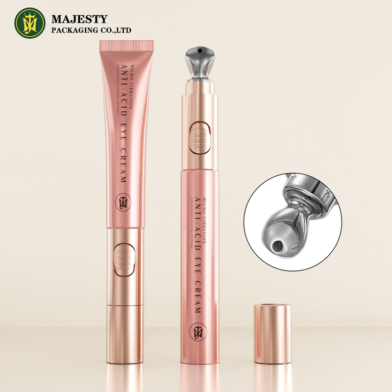 Recipiente de tubo de crema de ojos vacío OEM/ODM con aplicador de metal tubo cosmético personalizado