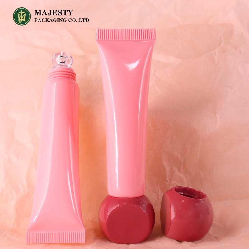 Bola petg labio brillo tubo cosmético cosmético 