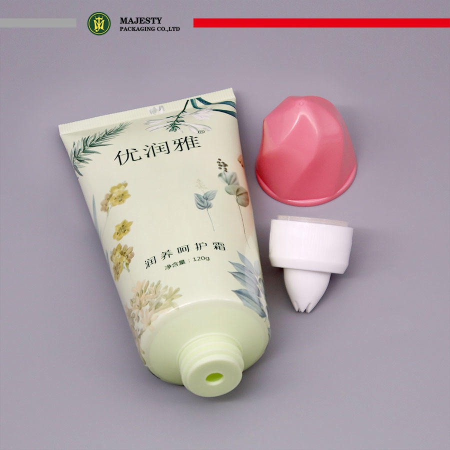 Sofisticado diseño de flores, tubo con tapa de plástico de 60-150ml, crema corporal única en forma de helado, humectante para manos, uso cosmético