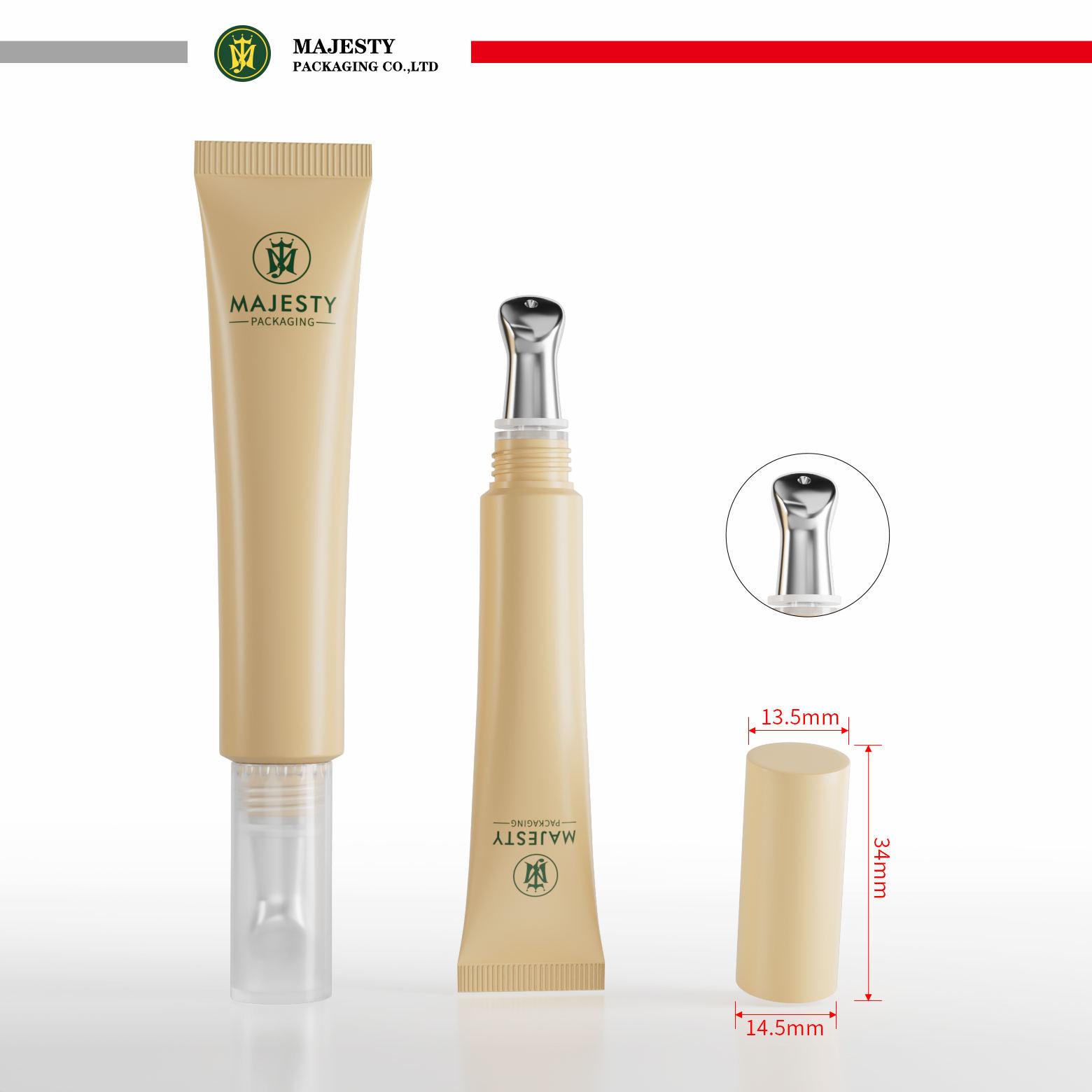 Tubo multifunción de 10-15ml, cabezal aplicador diferente, tubo de brillo de labios cosmético, tubo de crema para ojos, embalaje de plástico cosmético