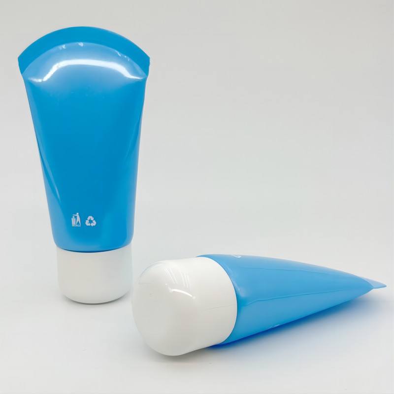 Lavadora plástica de la cara del cuidado de piel del tubo vacío 50-70ml del apretón personalizado con el tubo de los PP del tapón de tuerca