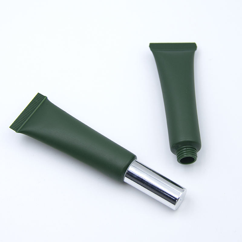 OEM y ODM 10ml PE Tubos de plástico blando con cepillo y aplicador de silicona Brillo de labios Lápiz labial Bálsamo labial Tubo de cepillo para uñas