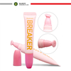 Tubo de lápiz labial de plástico de 16MM, color rosa, personalizado, aplicador de compresión de PE de 2 capas, tubo vacío de brillo de labios para cosméticos