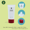 Limpiador de crema facial de tubo de plástico de maquillaje cosmético de tubo de protección solar de tubo suave personalizado con tapa de torsión de flujo central