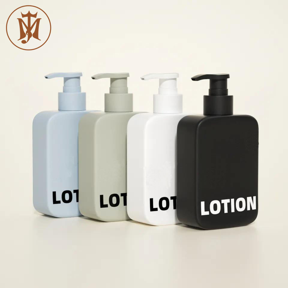 Bomba de Gel de ducha vacía de 150ml y 300ml, botella de plástico HDPE, embalaje cuadrado plano, botellas de champú y acondicionador para cabello
