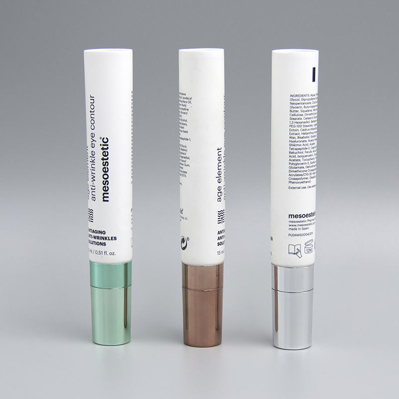 Embalaje de tubo de PE, aplicador de aleación de Zinc, tubo de crema de esencia, crema para labios y ojos, champú, máscara limpiadora, tubo de plástico, herramienta de masaje de cerámica