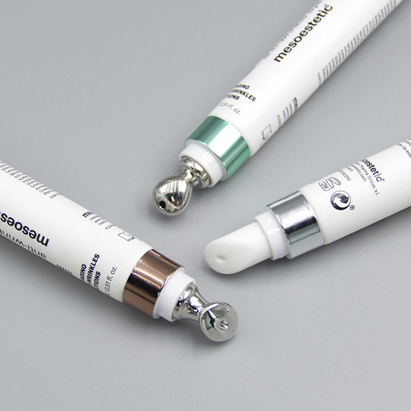 Embalaje de tubo de PE, aplicador de aleación de Zinc, tubo de crema de esencia, crema para labios y ojos, champú, máscara limpiadora, tubo de plástico, herramienta de masaje de cerámica