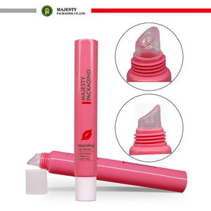 Tubos de empaquetado de la tapa del protector labial plástico de encargo con el tubo plástico del lustre del labio del aplicador del silicón