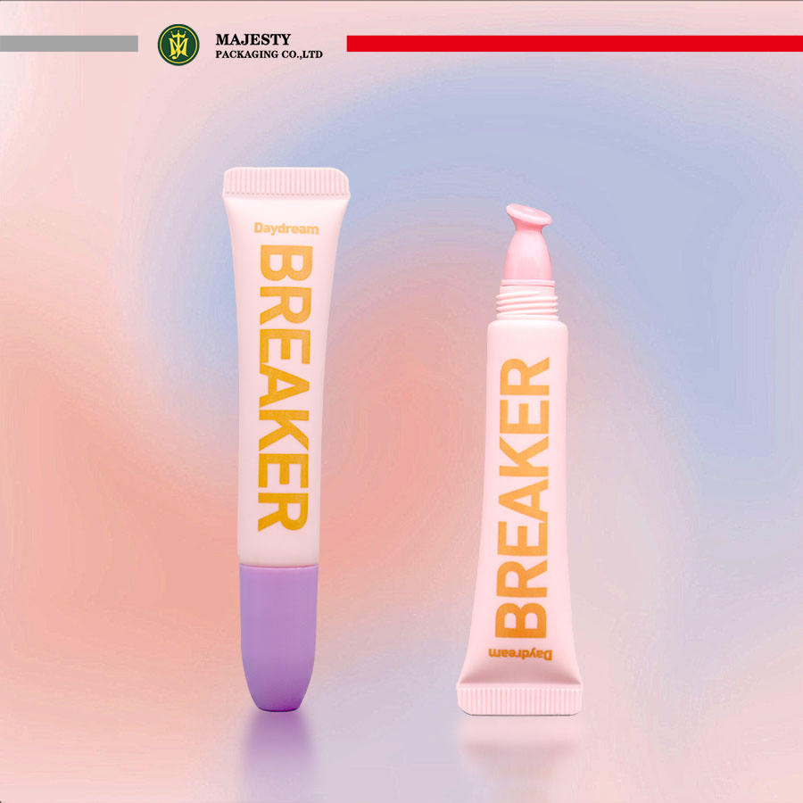 Lápiz labial vacío, contenedor de tubo de bálsamo labial, tubo de maquillaje cosmético de plástico, embalaje de forma redonda, tubo de plástico de 10ml, 20ml y 30ml personalizado