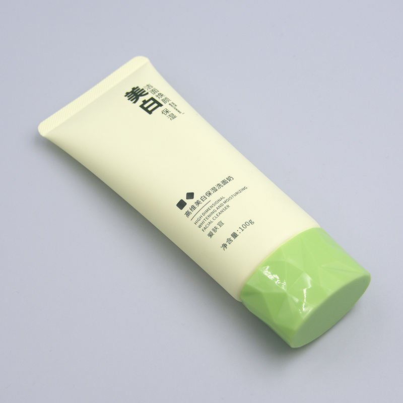 Tubo ovalado cosmético OEM100ML-120ML para crema de ojos, cuidado de la piel, lavado de cara y tubo exprimidor de protector solar con tapa de rosca