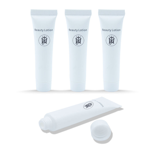 Tubo de embalaje cosmético de PE personalizado para lápiz labial, máscara y gel de crema para ojos, minitubo de maquillaje plano suave