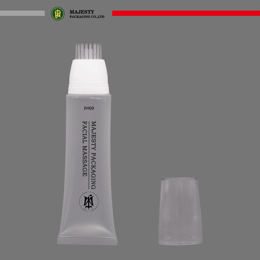 Tubo de champú para tinte para el cabello vacío personalizado, tubos transparentes exprimidores para tinte para el cabello, aplicador de cepillo de silicona con masaje en la cabeza