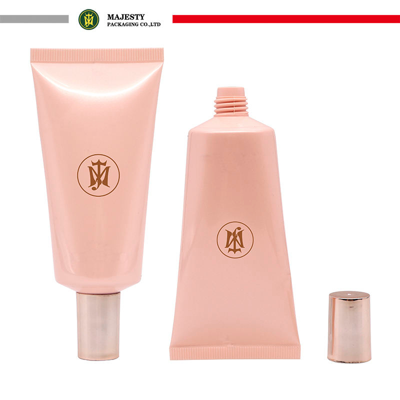 Tubos de plástico personalizados para protección solar, 40g-80g, con tapa de tornillo para base BB, líquido, cuidado de la piel, suero, mascarilla facial, tubos de embalaje