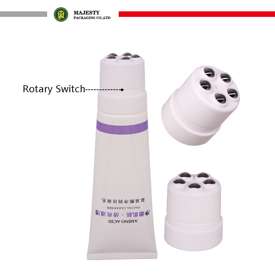 Tubo de bola de acero inoxidable cosmético, limpiador Facial, máscara de protección solar, masaje corporal para pérdida de peso, cuidado plasticonal hecho a mano