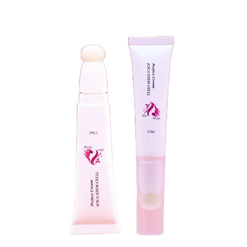 Tubo de brillo de labios vacío de plástico PE, 10ml, cojín de aire flocado, cabezal de esponja de esmalte de labios, tubo de embalaje cosmético, superficie de impresión Offset